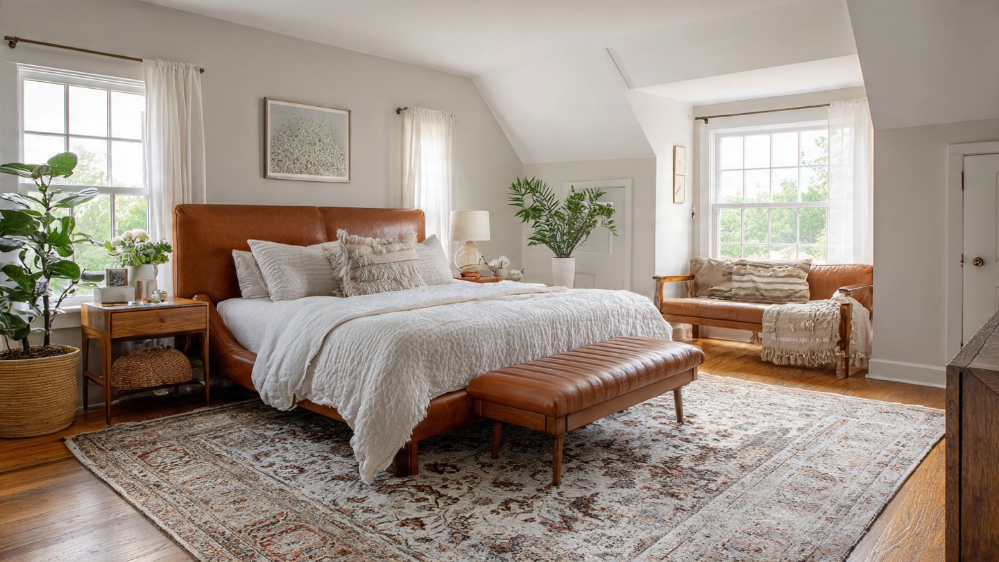 How Can This Simple Rug Placement Trick Make Your Bedroom Feel Twice as Large?